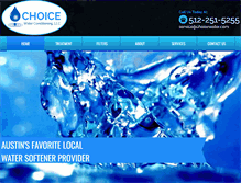 Tablet Screenshot of choicewater.com